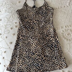 Outdoor Voices Exercise Dress in Leopard Print, Small